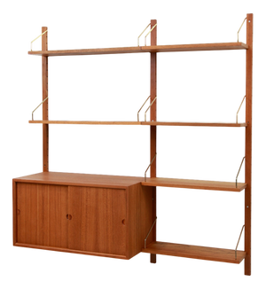 Royal System Shelving System in Teak by Poul Cadovius, 1960s, Set of 10