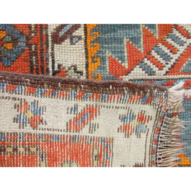 Antique Akstafa/ Kazak Caucasian Runner, 3'6" X 11' For Sale In Chicago - Image 6 of 13