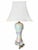 Iridescent Pearlescent Spiral Ribbon Table Lamp With Clear Tiered Base For Sale - Image 4 of 17
