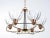 Metal Italian Brass Copper Blown Glass Chandelier For Sale - Image 7 of 10