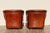 Pair of 1990s Henredon Churchill Tufted Distressed Brown Leather Club Chairs For Sale - Image 15 of 18