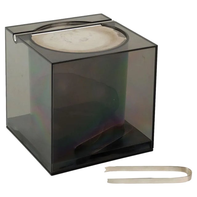 Opi Ice Bucket in Acrylic Glass and Silver by Cini & Nils Milano For Sale
