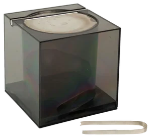 Opi Ice Bucket in Acrylic Glass and Silver by Cini & Nils Milano