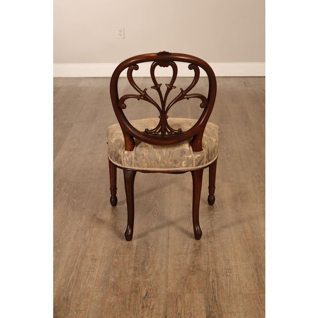 Hepplewhite Inspired Set Of Eight Mahogany Carved Oval Back Dining Chairs For Sale - Image 15 of 18