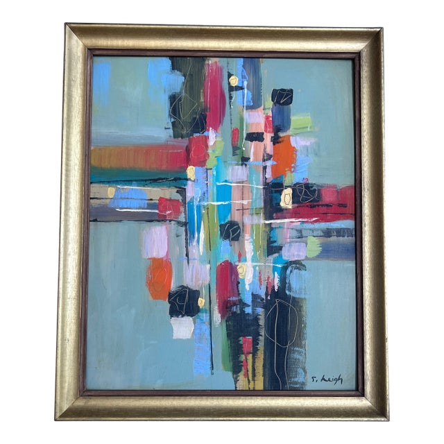 Contemporary Original Stephen Heigh Abstract Painting “Between the Lines” For Sale
