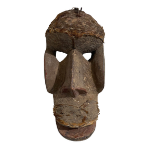 Vintage African Dan Bugle Tribe Monkey Mask I Coast 14.5" H