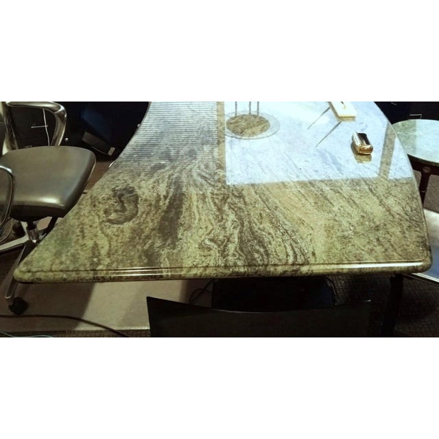 1990s Solid Granite Executive Desk For Sale In Los Angeles - Image 6 of 6