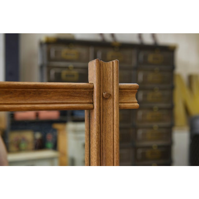 Vintage Brutalist Style Oak Mirror, 1950s For Sale - Image 6 of 9