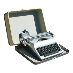 Vintage Olympia De Luxe Portable Typewriter With Carrying Case