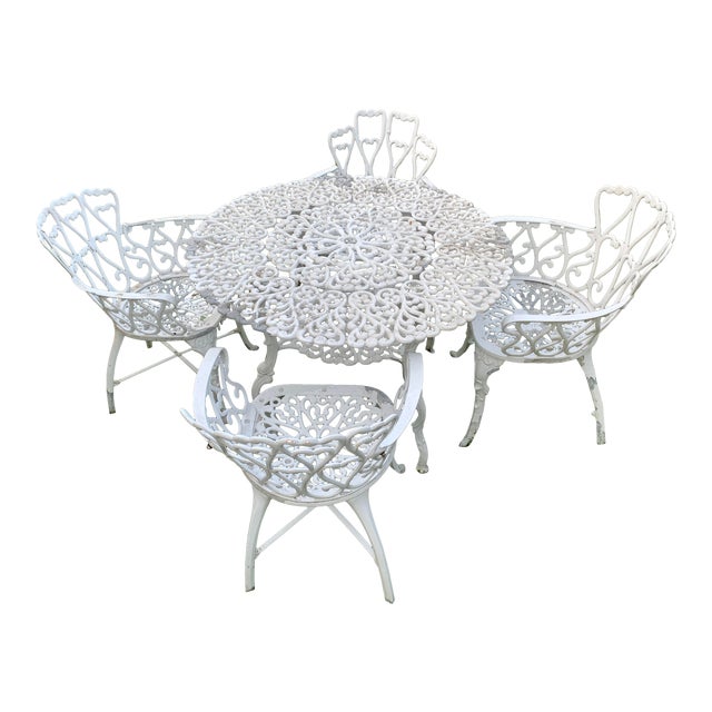 Vintage Cast Aluminum Patio Set Chairish