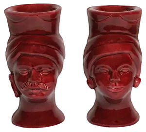 H14 Griffin & Mata Vases from Crita Ceramiche, Set of 2