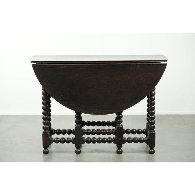 Brown Antique English Oak Gateleg Table, 1800s For Sale - Image 8 of 17