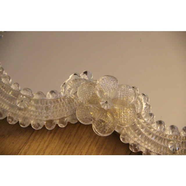 Vintage Venetian Mirror with Small Flowers, 1950 For Sale - Image 10 of 18