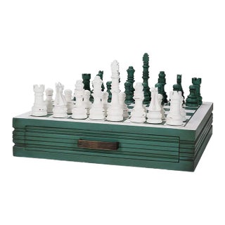 Green and White Chess Board For Sale