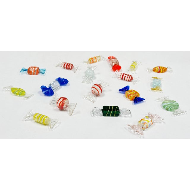 Vintage Murano Style Blown Glass Wrap Candies Set of 18 For Sale In Kansas City - Image 6 of 6