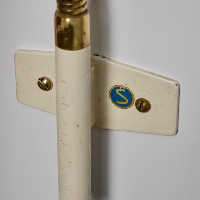 1960s Plug-in White Conical Brass & Metal Wall Lamps Attributed to Hans Agne Jakobsson - a Pair For Sale - Image 16 of 17