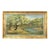Vintage Oil Painting Landscape Father Son Fishing River Impressionist on Canvas For Sale