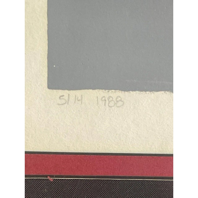 1980s 1988 Pop Art Zebra Print Bathing Suit New Wave Graphic Framed Signed Stenstrom For Sale - Image 5 of 5