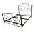 Queen Size Bombay Company Scrollwork Metal Bed Frame, Vintage For Sale