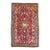 Antique Persian Sarouk Wool 4X7 Red, Navy, Black & Orange Handmade Area Rug #9900220 For Sale