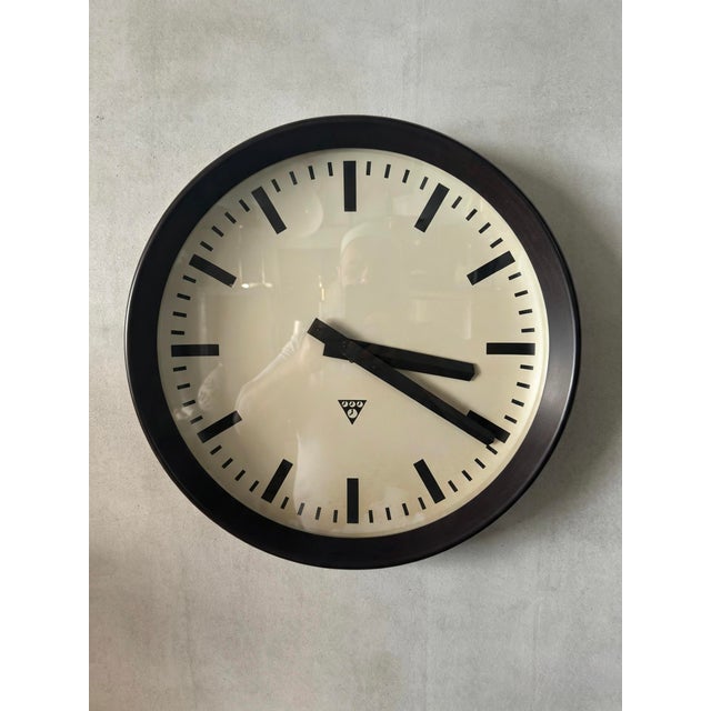 Large 1950s Bakelite Pragotron communist era Czech industrial clock. These were actually used in government buildings,...