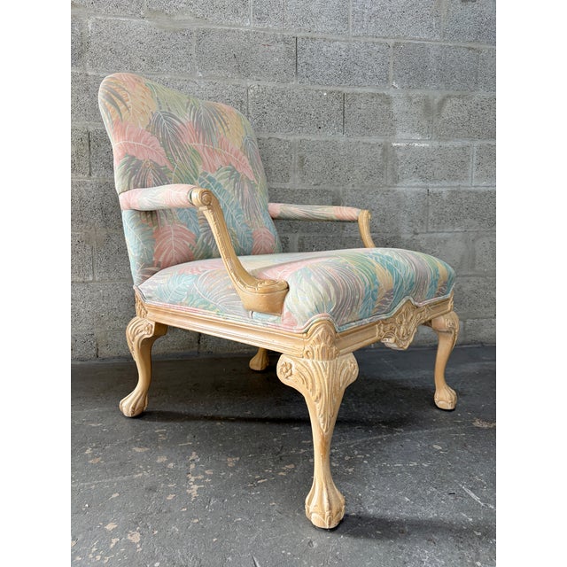 A Pair of Palm Beach Regency Coastal Style Bergere Armchairs by Sherrill Furniture. Circa 1980s For Sale - Image 10 of 18