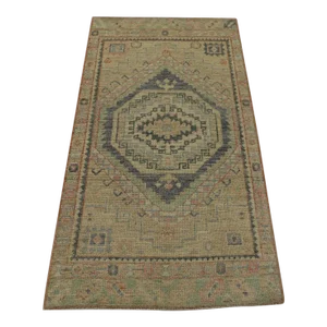 Early 21st Century Multicolor Handwoven Turkish Oushak Rug 2'8" X 5'1"