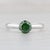 0.95ct Green Diamond Ring 14k White Gold Size 7 Round Solitaire For Sale - Image 4 of 8