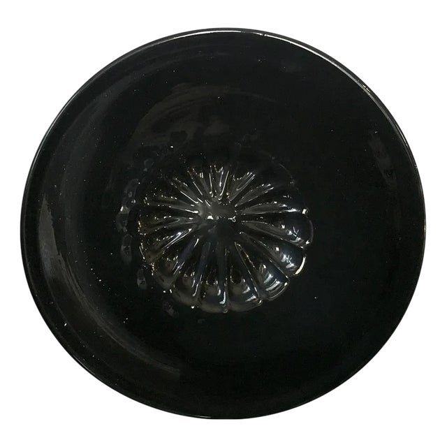 Mid-Century Modern Murano Blown Black Glass Bowl, Italy, 1960s For Sale