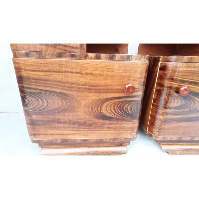 Art Deco Bedside Tables by Jindrich Halabala for Up Závody, 1940s, Set of 2 For Sale - Image 9 of 18