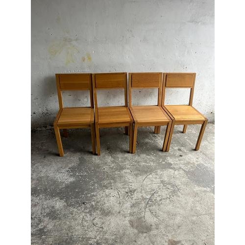 Wood Vintage Oak Dining Chairs, 1990s, Set of 4 For Sale - Image 7 of 7