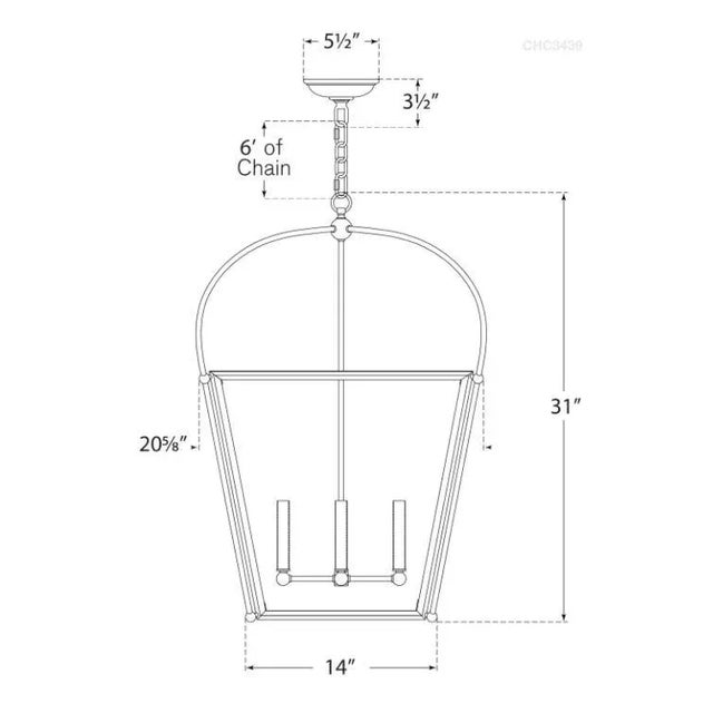 Traditional Chapman & Myers for Visual Comfort Signature Riverside Medium Square Lantern in Antique-Burnished Brass with Clear Glass For Sale - Image 3 of 3