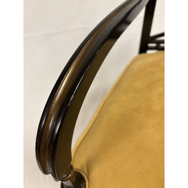 1990s Regency Style Arm Chair Custom Made by James Jennings (Unmarked) For Sale - Image 9 of 10