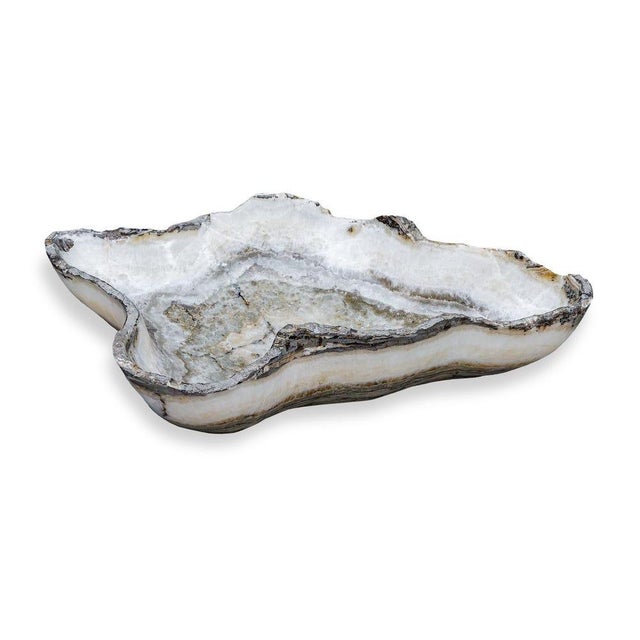 Stone Gray Large Onyx Bowl For Sale - Image 8 of 8
