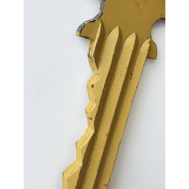 Vintage Monumental Wood + Tin Polychrome Key Trade Sign, Circa 1930s-40s For Sale - Image 16 of 18