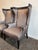 1960s Vintage High Back Wing Chairs - A Pair For Sale - Image 4 of 7
