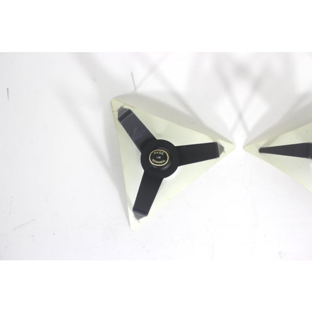 Set of Two Atomic Mid-Century Danish Modern Candle Holders Black White, Made in Denmark - Set of 2 For Sale - Image 6 of 9