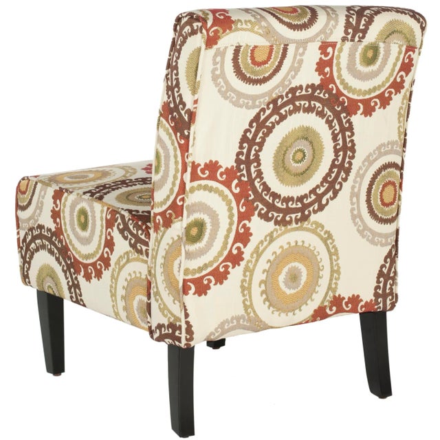 Modern Multi Print Medallion Armless Club Chair For Sale - Image 3 of 7
