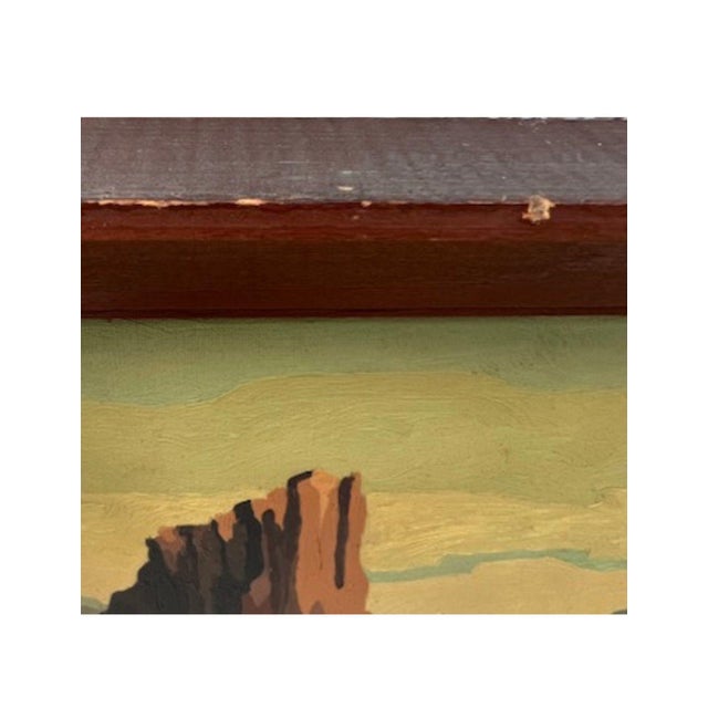 Vintage Framed Southwestern Desert Landscape Oil Painting For Sale - Image 11 of 11
