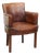 Cognac Colored Sheepskin Dining Room Chair with Armrests For Sale
