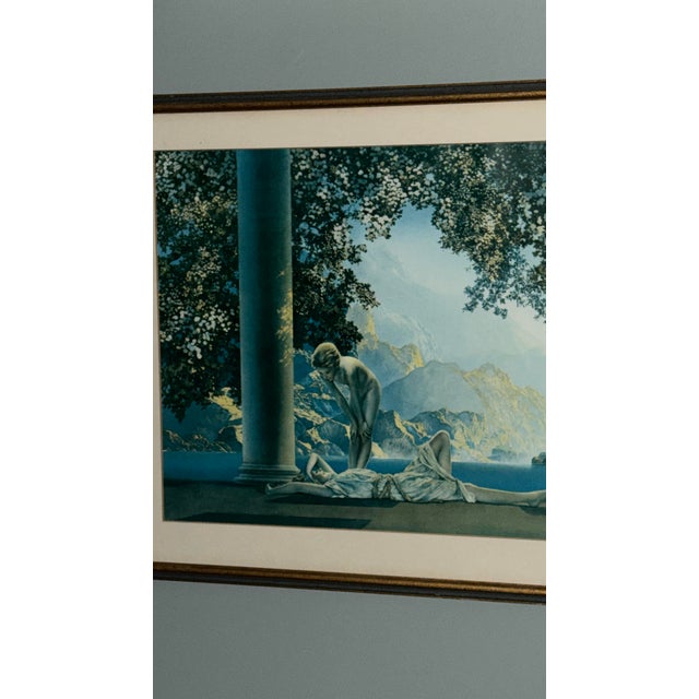 1922 Maxfield Parrish "Daybreak" Lithograph in Original Art Deco Period Frame For Sale In Providence - Image 6 of 7