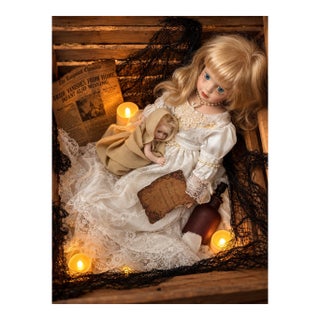 Haunted Heirlooms Paska Bride & Baby Doll – Vintage 1930s Crate For Sale