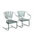 Iconic mid-century style outdoor vintage 1950s wrought iron bouncer lounge chairs. Finished in the celebrated "Pinecrest"...