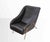 Vintage Leather Armchair is a design item realized in Italy in 1950s. Padded wooden structure. Base with brass tubular....