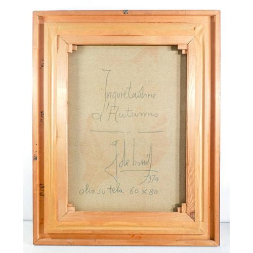 Guido De Bonis, Autumn Restlessness, 1974, Oil on Canvas, Framed For Sale - Image 11 of 12