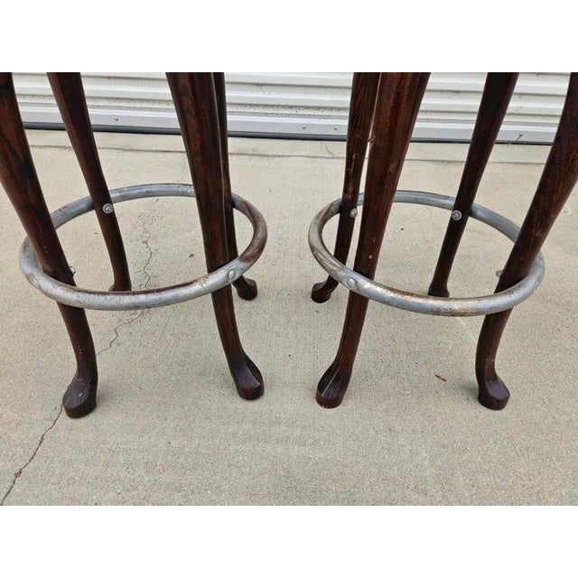 Brown 1970s Jean of Topanga Counter Stools Set For Sale - Image 8 of 10