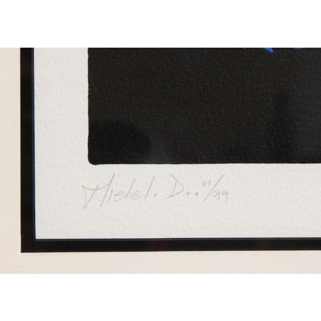 Late 20th Century Vintage Michael Delgado Modernist Tribal Serigraph Print For Sale - Image 5 of 8