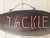 Vintage New England-Style Hand-Carved Fish Bait & Tackle Folk Art Sign For Sale - Image 12 of 13