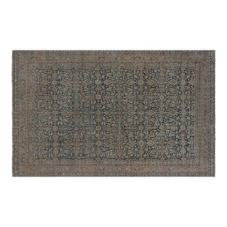 Authentic 19th Century Persian Meshad Handmade Wool Rug For Sale