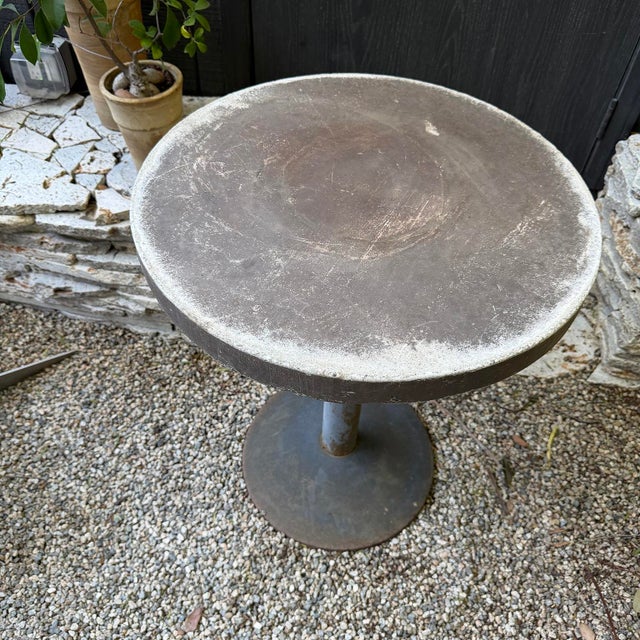 20th Century Brutalist Concrete Metal Cafe Table For Sale - Image 4 of 12